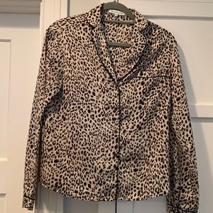 Heartloom Cheetah Button Up Blouse